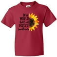 thumbnail image 3 of Inktastic Summer In a World Full of Roses Be a Sunflower Youth T-Shirt, 3 of 5