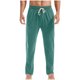 thumbnail image 1 of Pantalones largos para hombre, deportivos, informales, lisos, con cintura elástica y cordón ajustable, de pierna ancha, rectos y cilíndricos, de poliéster., 1 of 4