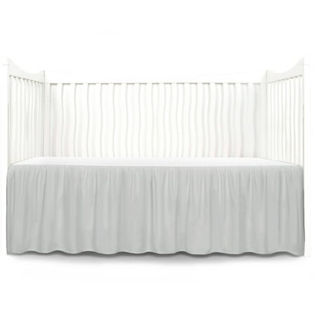 UPC: 0812209026381 | Tadpoles Dust Ruffle Crib Skirt  Grey