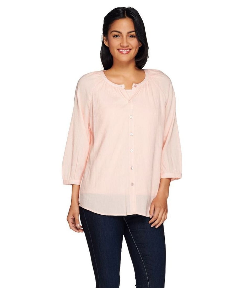 rolled collar blouse