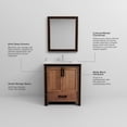 thumbnail image 6 of Ziva 30 in W x 22 in D Rustic Barnwood Bath Vanity, 6 of 6