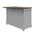 Kelsey Kitchen Island with 2 Stools and Drawers, Gray