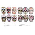 thumbnail image 1 of 12 máscaras del Día de los Muertos con banda elástica, atractivas máscaras de Halloween para fiestas de Halloween y fiestas de terror., 1 of 14