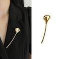 thumbnail image 2 of Misright Leaf Shaped Brooch Strong Alloy Corsage Pin Jewelry For Weddings Parties, 2 of 11