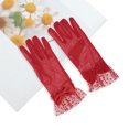 thumbnail image 5 of Unique Bargains 1 Pair Sunblock Mittens Fashion Mesh Bow Sun Block Driving Gloves for Women Red, 5 of 5