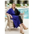 thumbnail image 4 of HAPPY BAY Women's Summer Loungewear Relaxed Fit Caftan Maxi Night Shirts 3X-4X Mary Blue_M411, 4 of 5