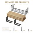 thumbnail image 4 of Estantes Flotantes Wünd Modernos Duraderos Con Canasta De Alambre, 4 of 5
