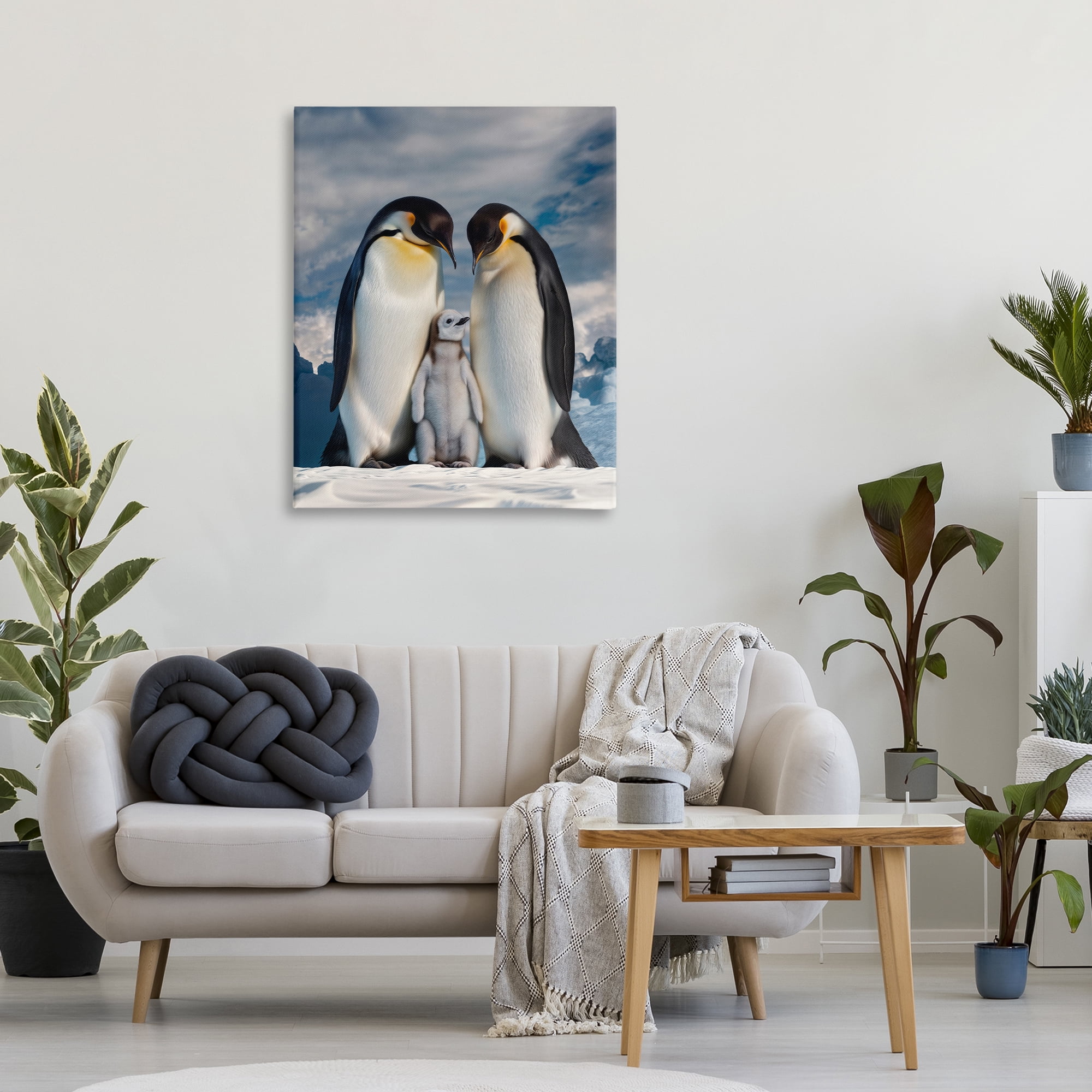 Stupell Industries Penguins In The Wild Canvas Wall Art, design by Scott Stulberg