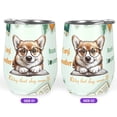 thumbnail image 2 of Corgi Mother Book Lover Living That Dog Mom Life Happy Mother's Day 12oz Stainless Steel Wine Tumbler Insulated Cup with Lid Welsh Corgi Dog Lover Gifts Idea - 03004, 2 of 5