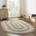 thumbnail image 3 of VHC Brands Cobblestone Rug with PVC Pad, Jute Blend, Rectangle, Tan Grey White, 60x96 inches, 3 of 4