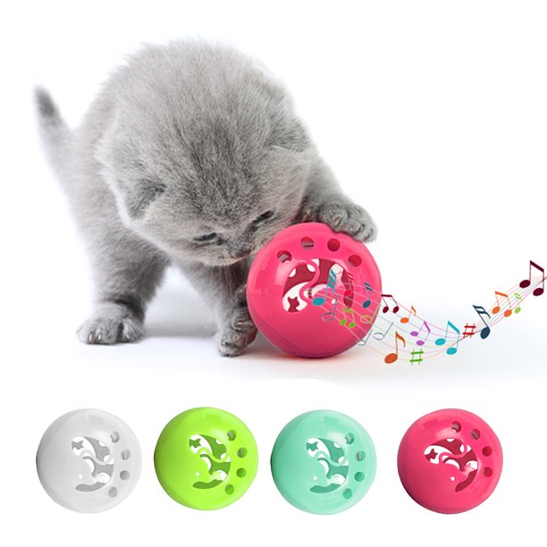 Meidiya Cat Ball Rolling Light Up Cat Balls,LED Motion Activated Cat