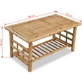 thumbnail image 4 of vidaXL 4 Piece Garden Lounge Set with Cushions Bamboo, 4 of 5