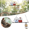 thumbnail image 1 of Owls Window Hangings Stained Glass Window Bird Owls Window Pendant Exquisite Durable Owl Suncatchers, 1 of 9