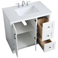 thumbnail image 3 of Elegant Decor Moore 36" Single Quartz Top Bathroom Vanity in White, 3 of 15