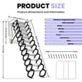 12 Step Foldable Wall Mount Storage Room Ladder, Titanium Magnesium ...
