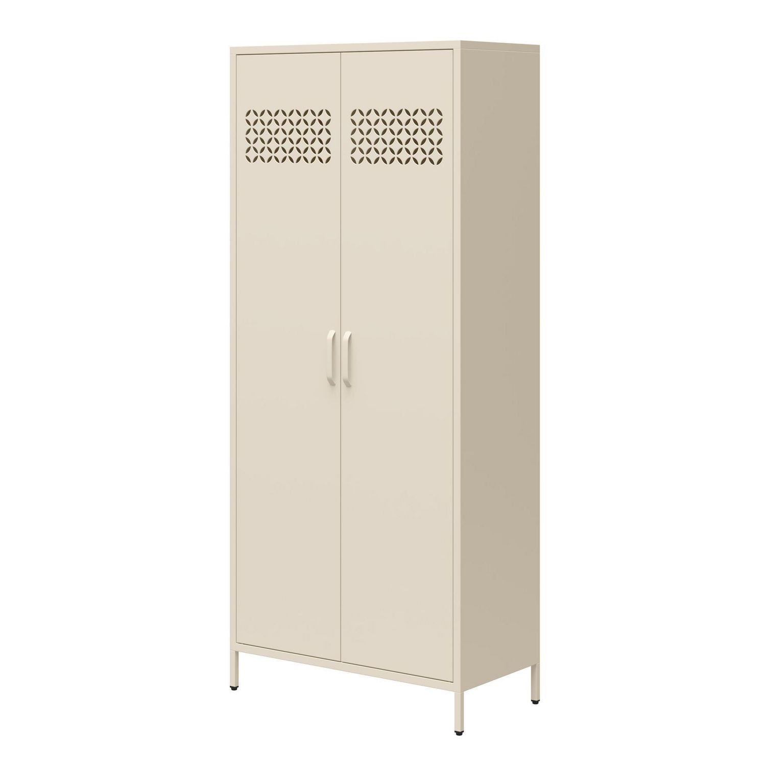 Mr. Kate Annie Tall Metal 2 Door Cabinet, Parchment