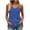 Blue, variant on Tqcoqu Women's Crewneck Spaghetti Strap Pleated Ruffle Hem Sleeveless Cami Tank Peplum Top,Army Green Women's S-XXL