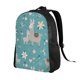 thumbnail image 2 of Disketp Teal Mama Llama Mochila Unisex de Apertura Lateral Completa, Mochila para Laptop para Escuela, Trabajo y Viajes, 2 of 8