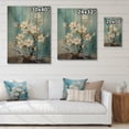 thumbnail image 4 of Designart "Apple Blossom Monochromatic gracefulness XX" Floral Print on Natural Pine Wood, 4 of 5