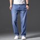 thumbnail image 5 of Pantalones vaqueros holgados finos de verano para hombre, clásicos, rectos, grises, azules, informales, de algodón elástico, talla grande 42 44 46, 5 of 5