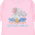 thumbnail image 4 of Inktastic My Nonni Loves Me Cute Elephants Clouds Moon and Stars Boys or Girls Long Sleeve Toddler T-Shirt, 4 of 5