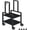 Black, variant on Adjustable 2-Tier PC Stand, Computer Tower Stand with 360° Locking Wheels & Hooks, CPU Cart for Floor, Carpet and Under Desk, 15.2" x 11.8" x 26", Black