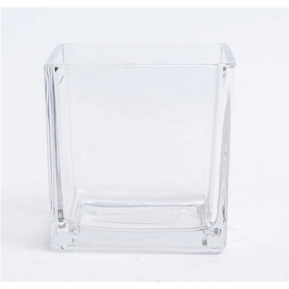 Clear Cube Decorative Vase