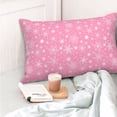 thumbnail image 4 of Wukai Snowflake pink backgrounds Elastic Luggage Cover,luggage covers for suitcase tsa approved,Fits 19-29-inch-14"x20", 4 of 6