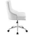 thumbnail image 3 of Modway Regent Tufted Button Swivel Faux Leather Office Chair in White, 3 of 7