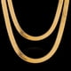 thumbnail image 4 of GOOHOCHY Collar de cadena de serpiente plana de 20 pulgadas chapado en oro Collar de 3 mm de ancho Collar de joyería de moda, 4 of 6