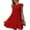 Red, variant on EQWLJWE Summer Tiered Midi Dresses for Women ,Short Sleeve Round Neck Loose Cotton Ruffle Babydoll Dress Boho Sundress ,Casual Pleated Smocked Midi Dress