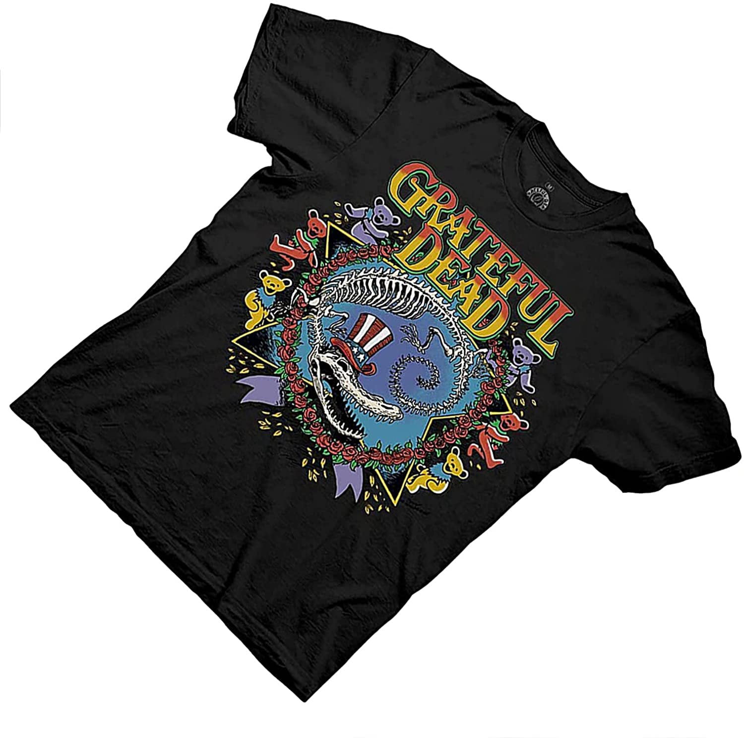 Mens Grateful Dead Rock Shirt - Grateful Dead Steal Your Face Skull Dancing  Bear Vintage Tee