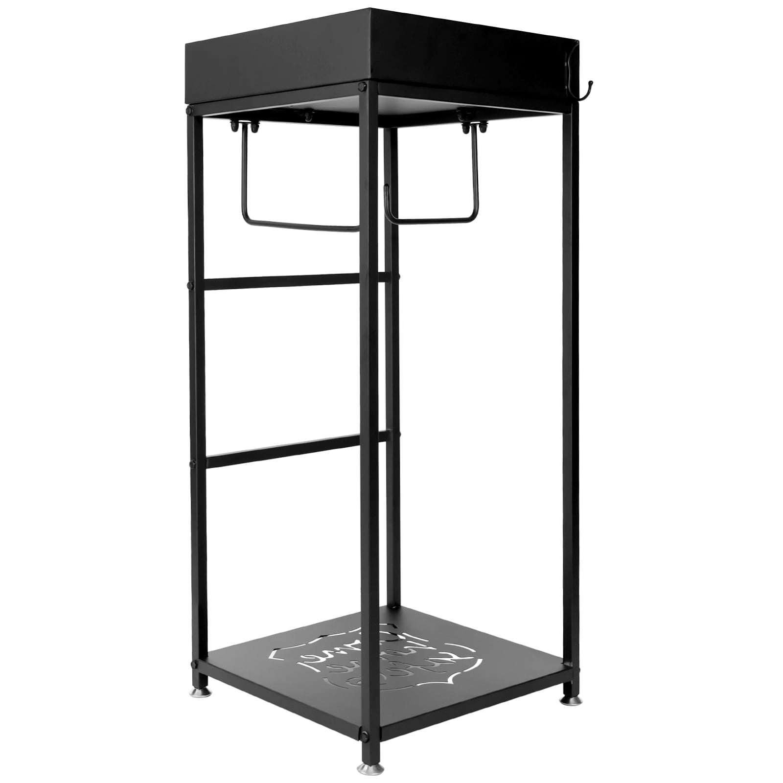 Police Gear Rack, Police Hanger with Hook, 120Lbs Hooks Free-Standing , Storage Equipment for Safety Police Offices, Cop Caddy Valet Stand for On-Duty Personnel, Black