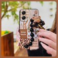 thumbnail image 5 of LYM-Phone Case For MOTO G Stylus 5G 2024, protective case Waterproof cute soft case Bear bracelet silicone Cartoon Anti-knock Dirt-resistant Simplicity Back Cover Black pearl pendant, 5 of 9