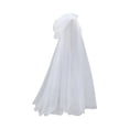 thumbnail image 3 of Hooded Tulle Cape Halloween Sheer Cloak Adult Cosplay Costume Cape for Ghost Bride Vampire Themed Party Photo Booth Props One Size, 3 of 6
