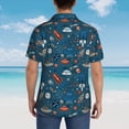 thumbnail image 6 of Daiia Cartoon Space1 Hawaiian Shirt for Men Gentle Cotton Regular Short Sleeve Casual-Small, 6 of 9