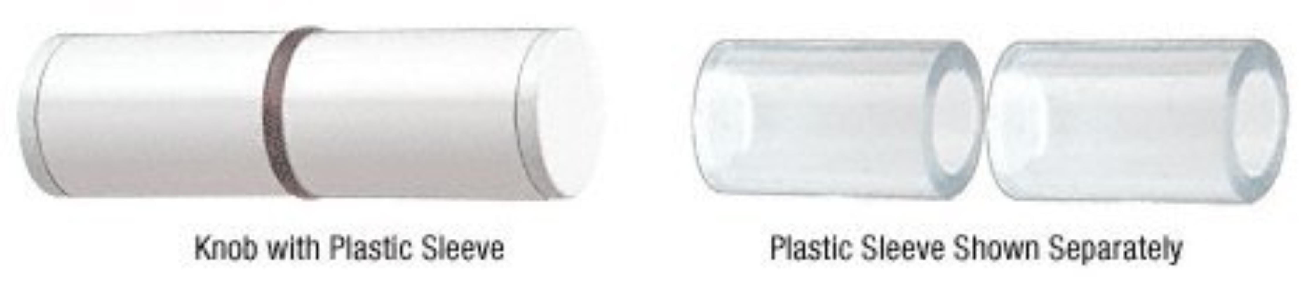 Cylinder Style White Finish BacktoBack Shower Door Knob With Plastic