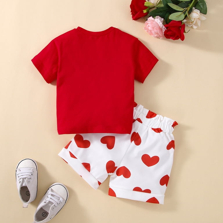 Bjutir Valentines Day Outfit Toddler Baby Kids Girls Spring Summer