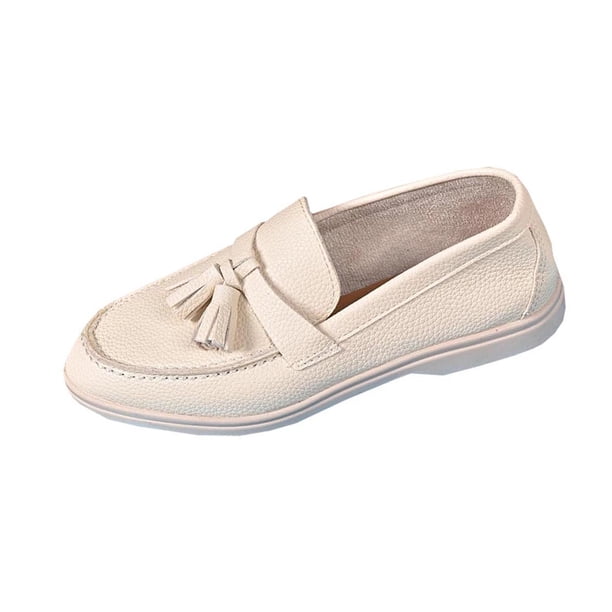 Zapatos Casuales de las Mujeres Versátiles Suaves Vendidos con Detalle de Borla Zapatos Planos de las Mujeres de las Mochilas de Moda