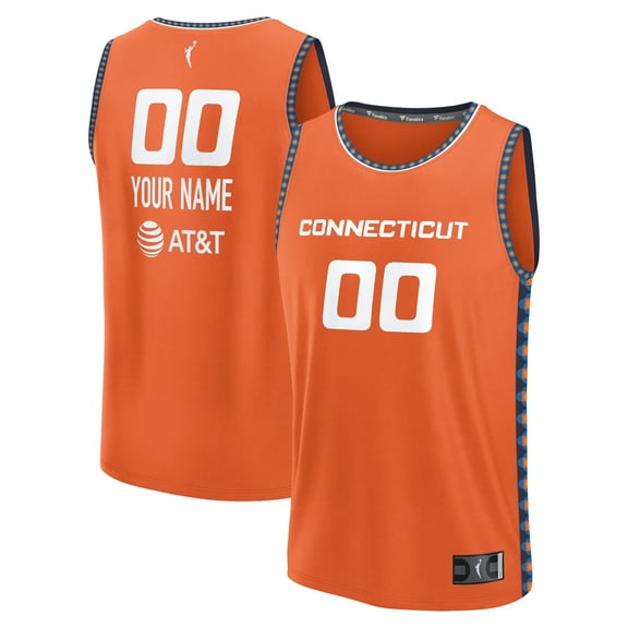 Unisex Fanatics  Orange Connecticut Sun Explorer Edition Fast Break Replica Custom Jersey