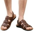 thumbnail image 2 of LSLJS Men's Sandals, Men's Fashion Breathable Leather Beach Sandals Shoes Slides Outdoor Slippers, 2 of 8
