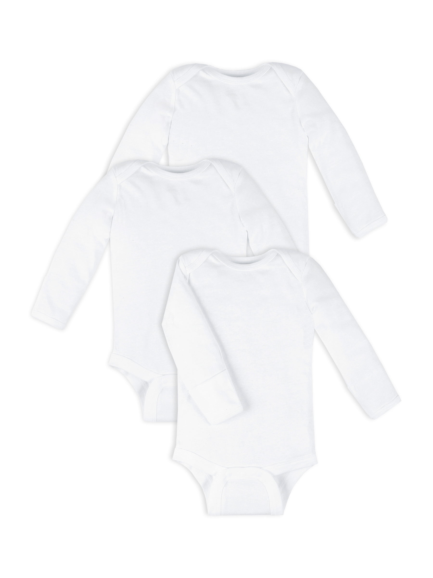 INFANT WHITE LONG SLEEVE T SHIRT MITTENS WRAP SIZE 6 MONTHS 