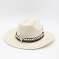 thumbnail image 4 of Eosunjian Cowboy Hat Polyester Lightweight Cowboy Hat Cowboy Hat for Women Men Brim Western Style with Bull Head Band Decoration Lightweight for All-day, 4 of 8