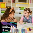 thumbnail image 4 of Candle Paints Kit Candle Painting For Kids DIY Craft Art Washable With Outliner Pen Create Your Own Stained Glass Window(270ml), 4 of 5