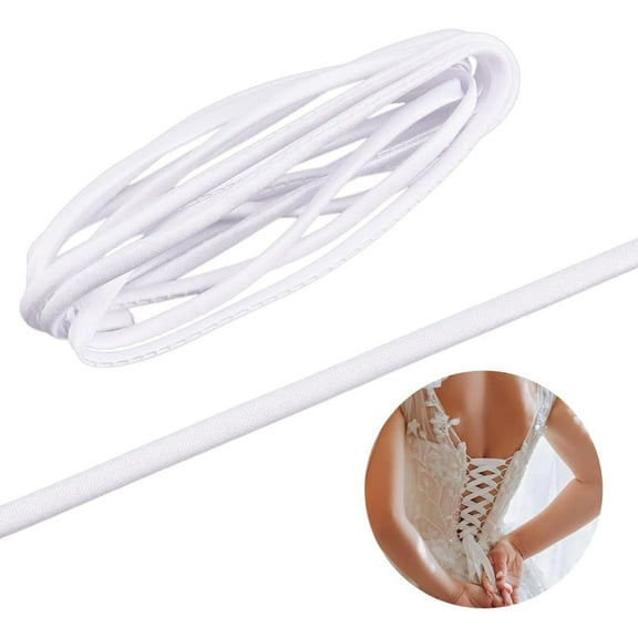 78.74 Inches Women's Tie Back for Wedding Bridal Gown White Lace up Ribbon Cord Back for Zipper Replacement Wedding Prom