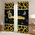 thumbnail image 2 of Castle Fairy Boys Girls Leopard Print Curtains Pack of 2 (42x84 Each),Queen Crown Butterflies Curtains Blackout,Dreamy Princess Bedroom Curtains,Microfiber Bedroom Decor, 2 of 6