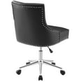 thumbnail image 3 of Modway Regent Tufted Button Swivel Faux Leather Office Chair in Black, 3 of 7