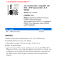 thumbnail image 2 of A/C Compressor Kit - Compatible with 2016 - 2018 Toyota Corolla 1.8L 4-Cylinder 2017, 2 of 2