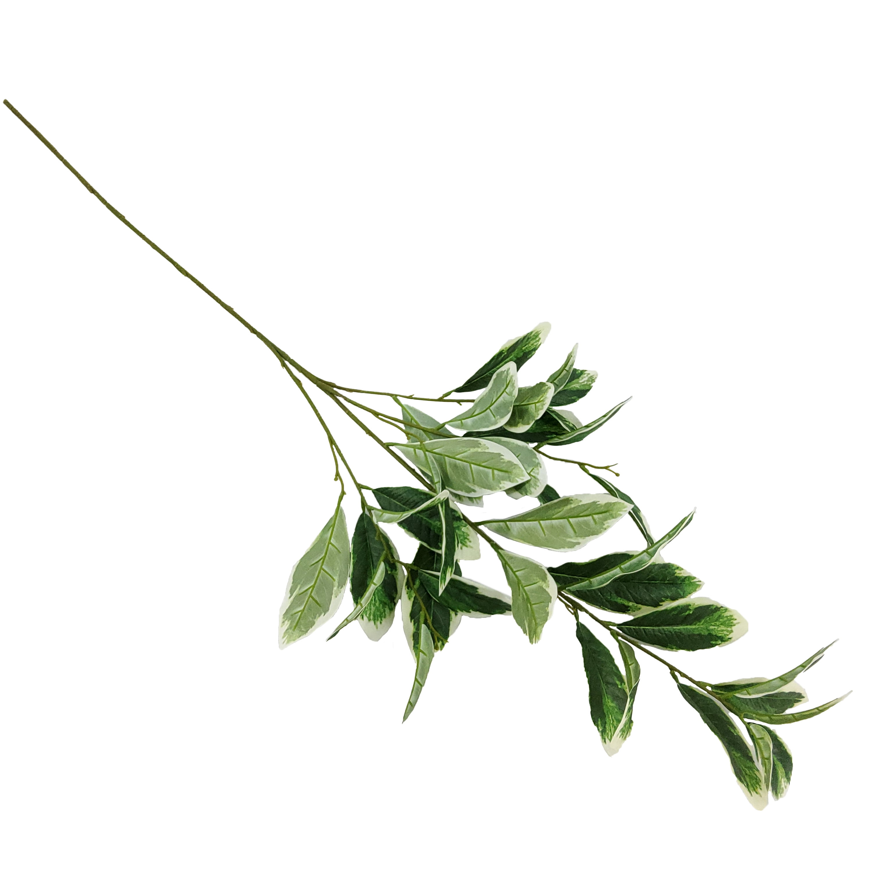 Mainstays 40.5" Indoor Artificial Foliage Stem, Peperomia, Green and White Color.