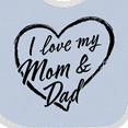 thumbnail image 4 of Inktastic I Love My Mom and Dad in Black Chalk Heart Boys or Girls Baby Bib, 4 of 4